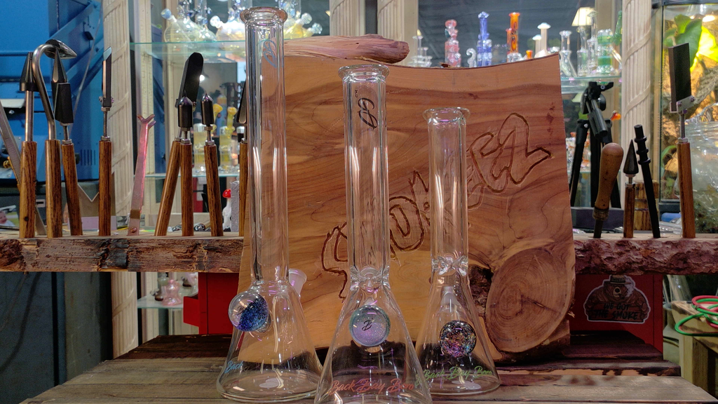 BackBay Boro Beakers with Dichro Marble attachment