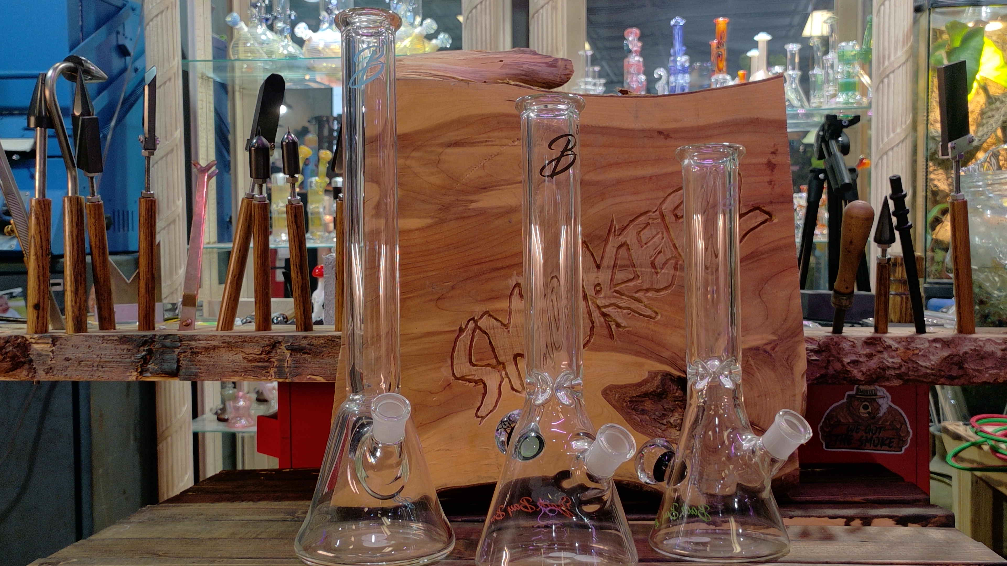 BackBay Boro Beakers with Dichro Marble attachment