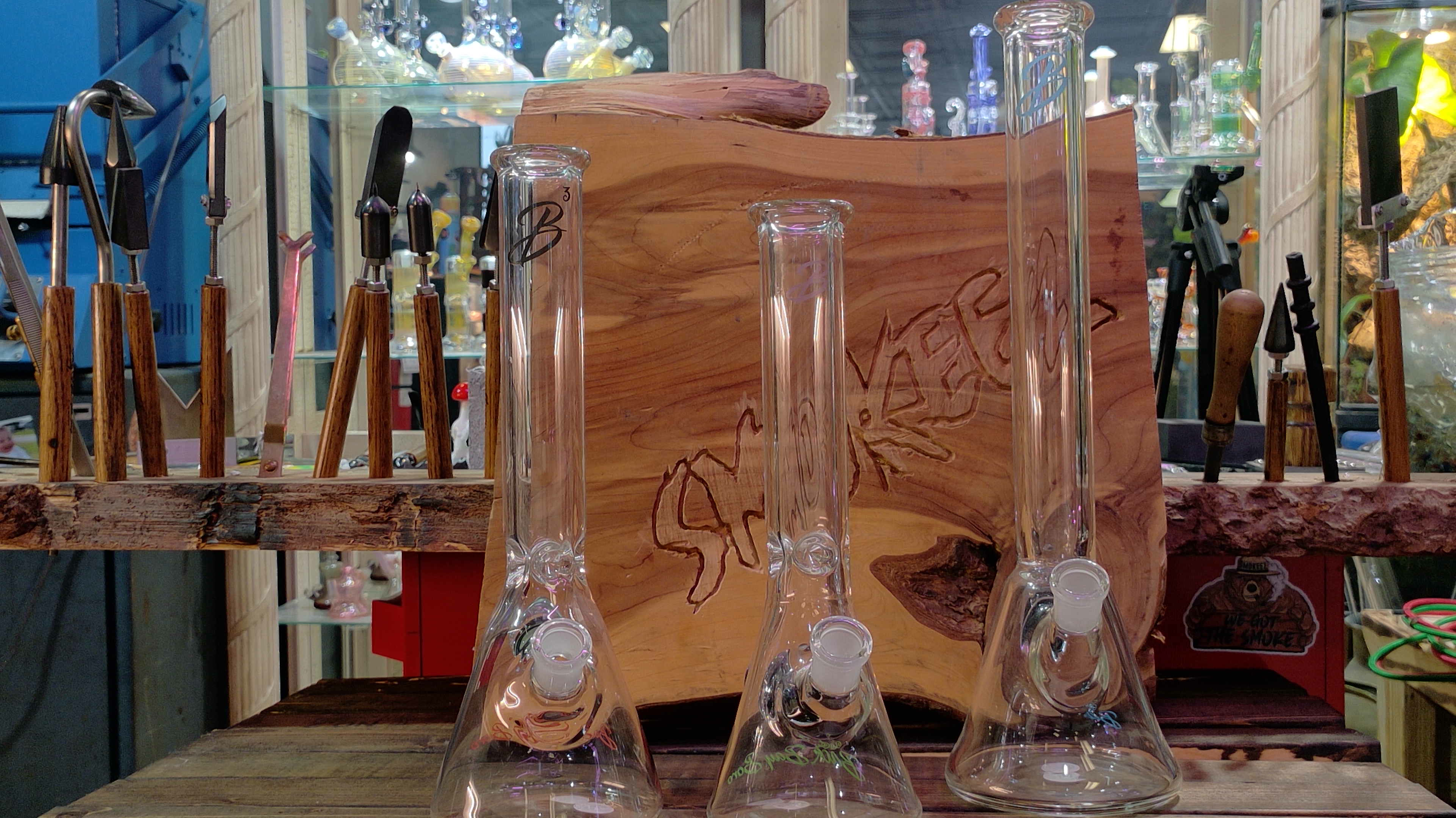 BackBay Boro Beakers with Dichro Marble attachment